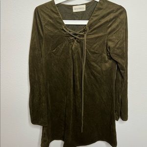 Olive Green Suade Dress